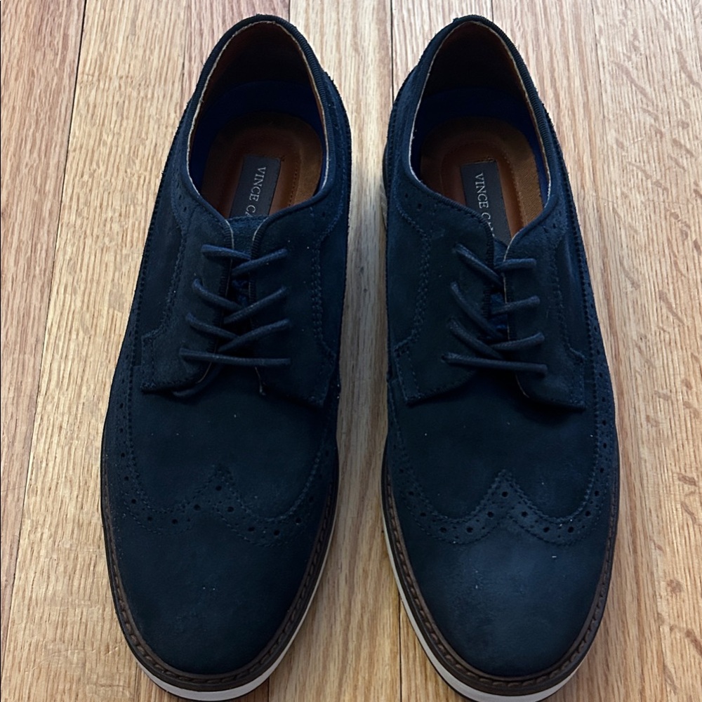 Vince Camuto Navy Brogue Oxfords